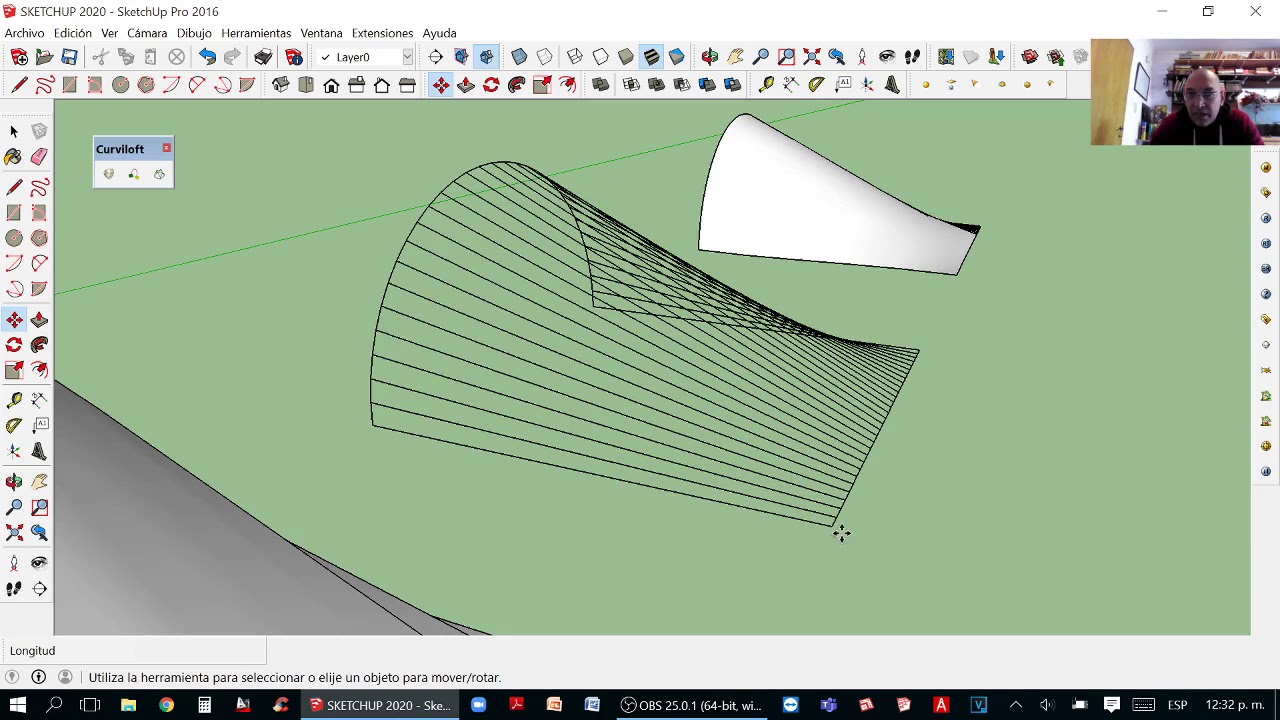 SUPERFICIES ALABEADAS Y DOBLE CURVATURA   SketchUp