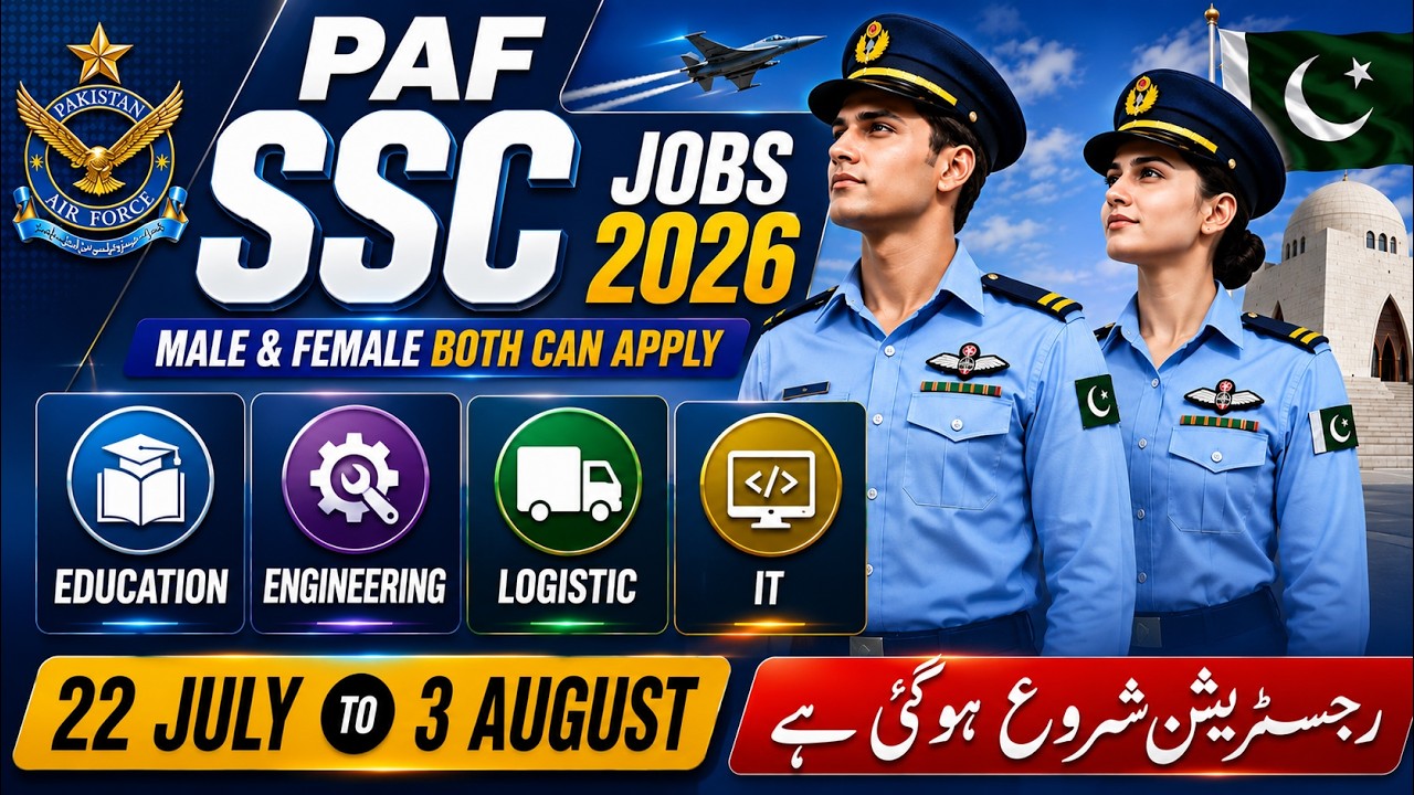 PAF SSC Jobs 2026 Announced | Education, IT, Engineering & Accounts Branch| Test Pattern & Syllabus