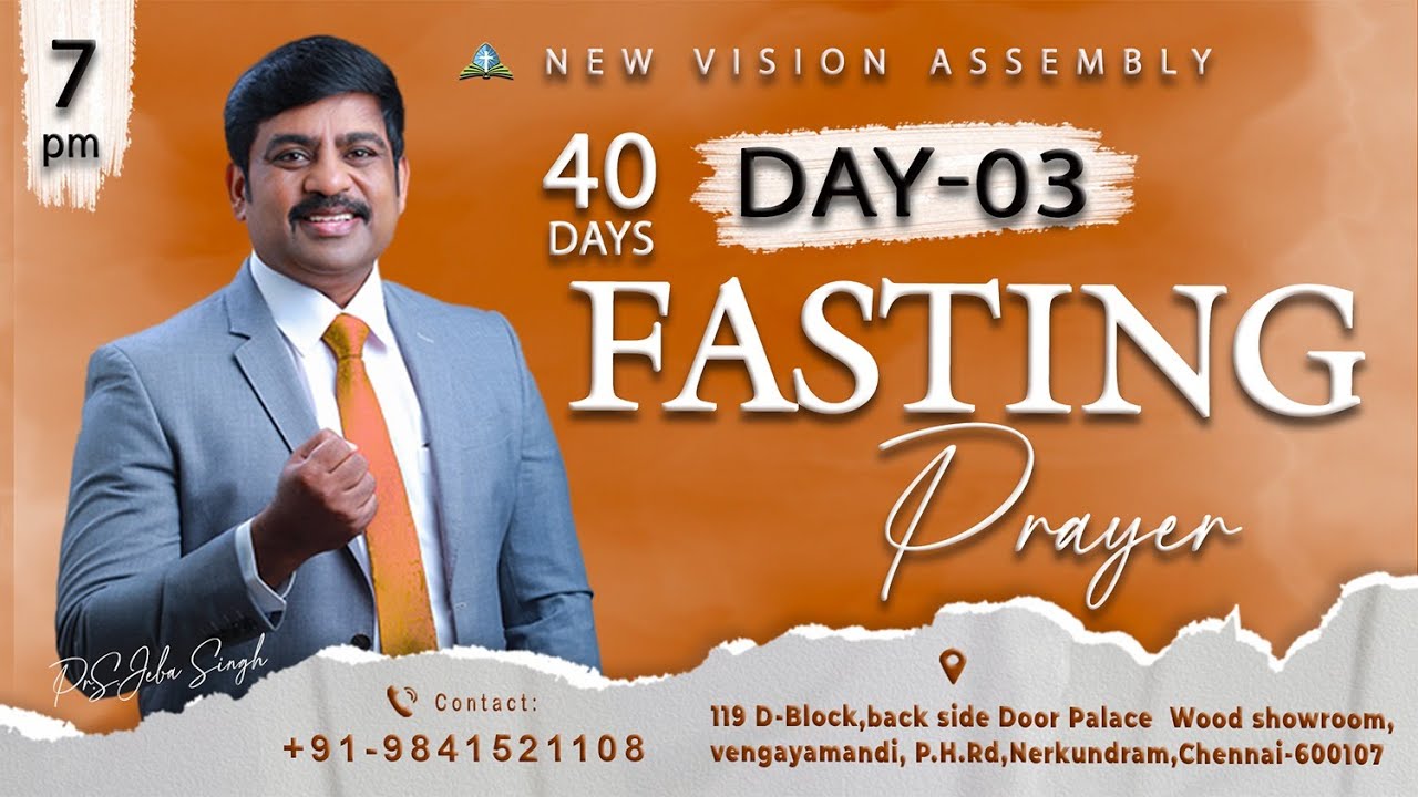 🔴🅻🅸🆅🅴 STREAM / 40 Days Fasting  Prayer/ DAY-03 /24.01.2026/Pr S.Jeba Singh
