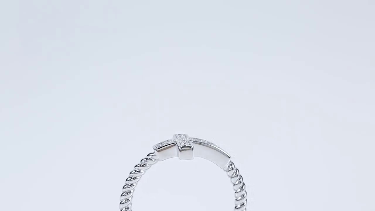 Sparkling CZ Cross Ring