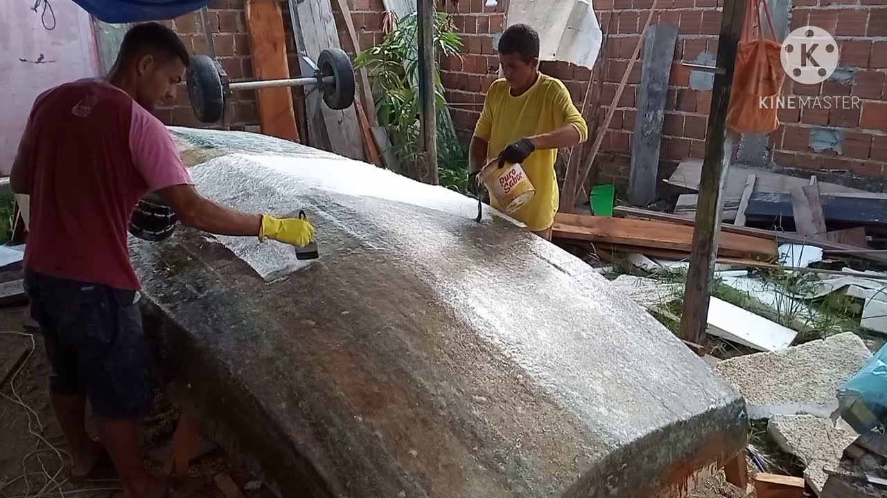 fibramos o fundo da jangada! Espinha de peixe.