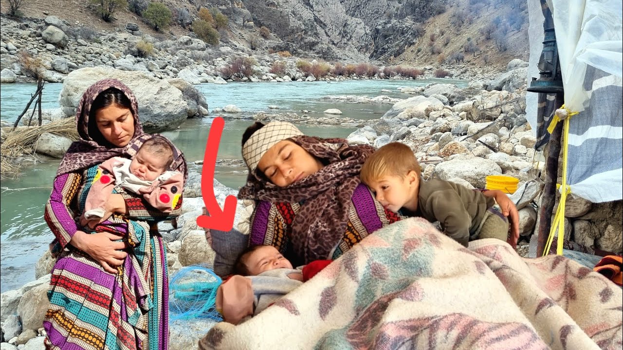 Birth in the Mountains | Single Woman’s Harsh Life by a Wild River | Nomadic Life in Iran