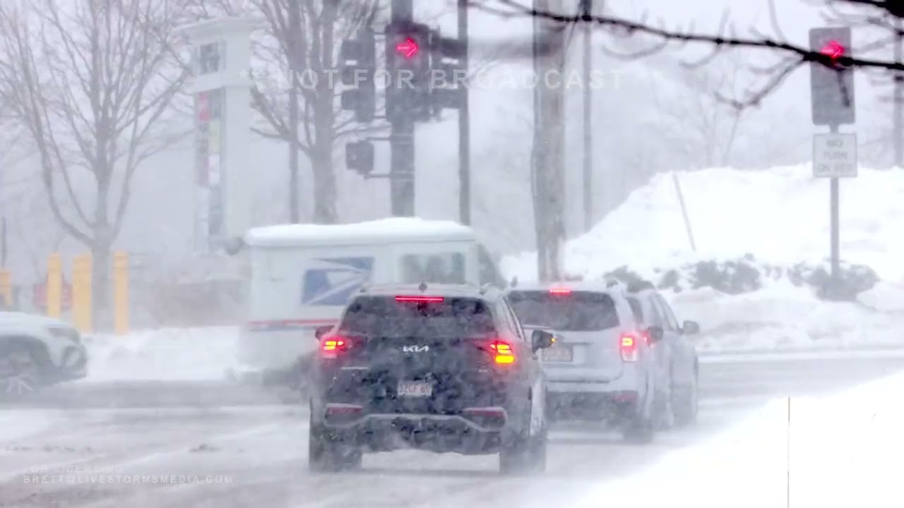 02-01-2026 Scituate, MA - Powerful Ocean Storm Brings High Waves & Snow To Coastal Masschusetts