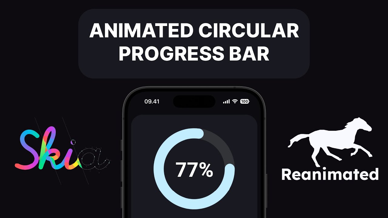 React Native Animated Circular Progress Bar With Reanimated 3 and Skia