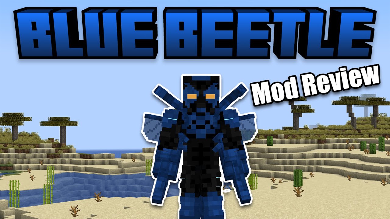Reviewing the BLUE BEETLE Addon in Minecraft 1.20.1! (FSang18's Heropack)