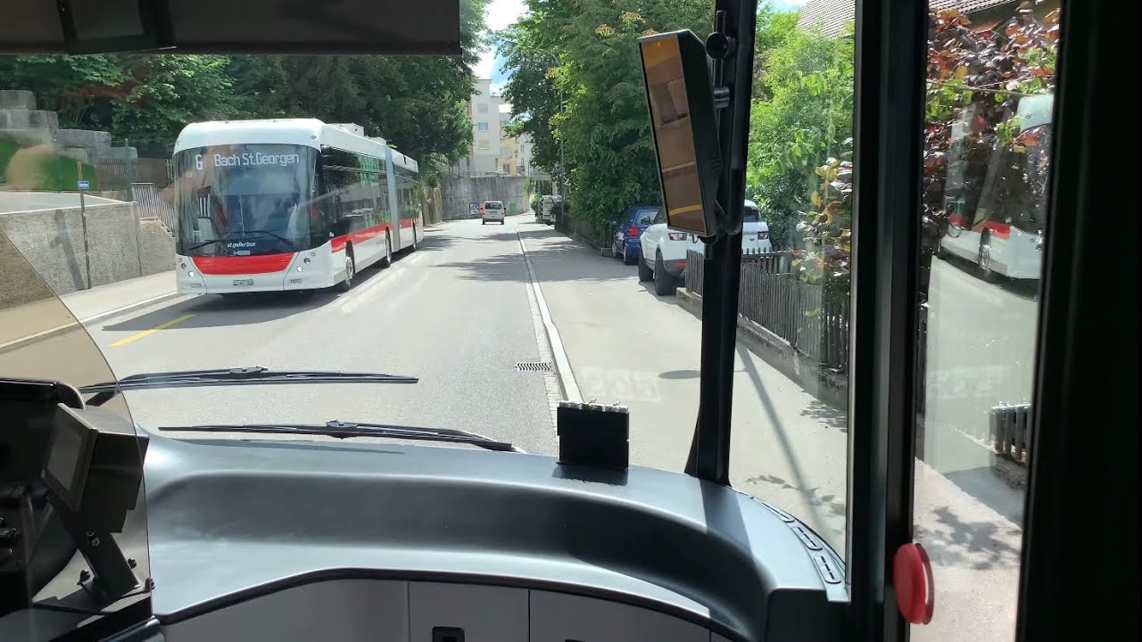 Mitfahrt auf der (VBSG Buslinie 6) von Bach St. Georgen nach Heiligkreuz