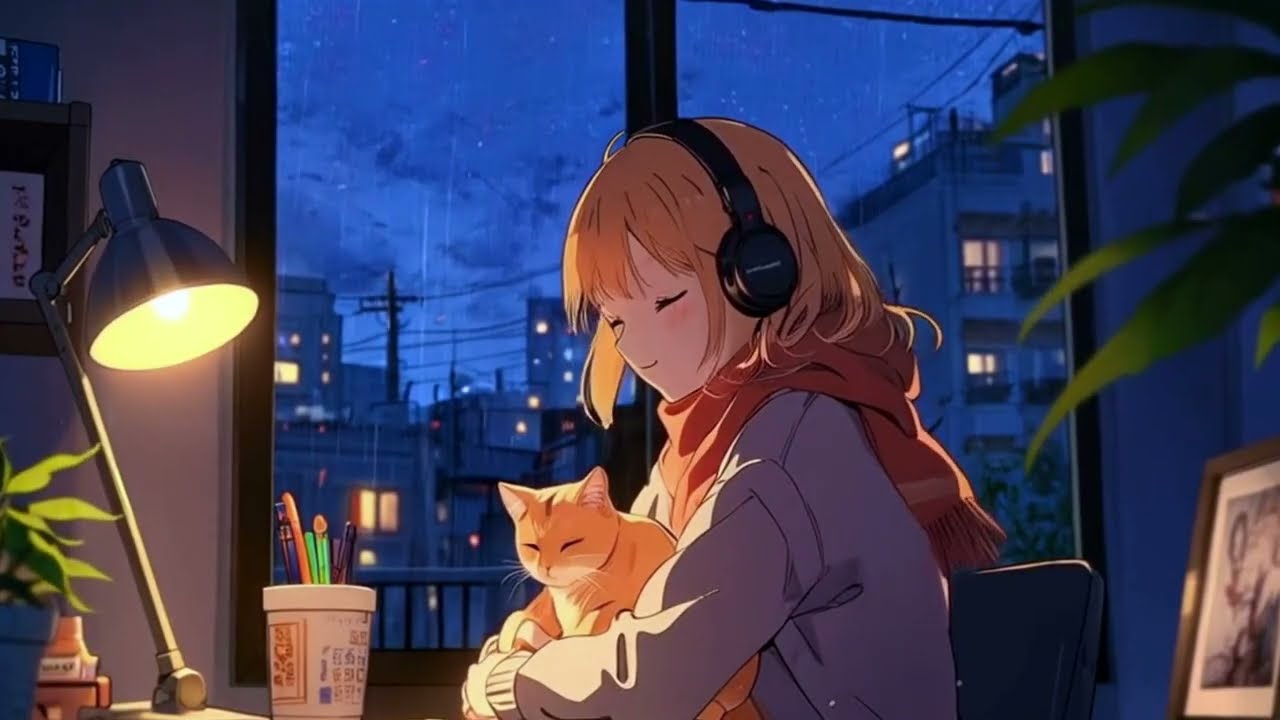 Soft Rain at Night– 2 Hours of Relaxing Rain Sounds for Sleep & Study