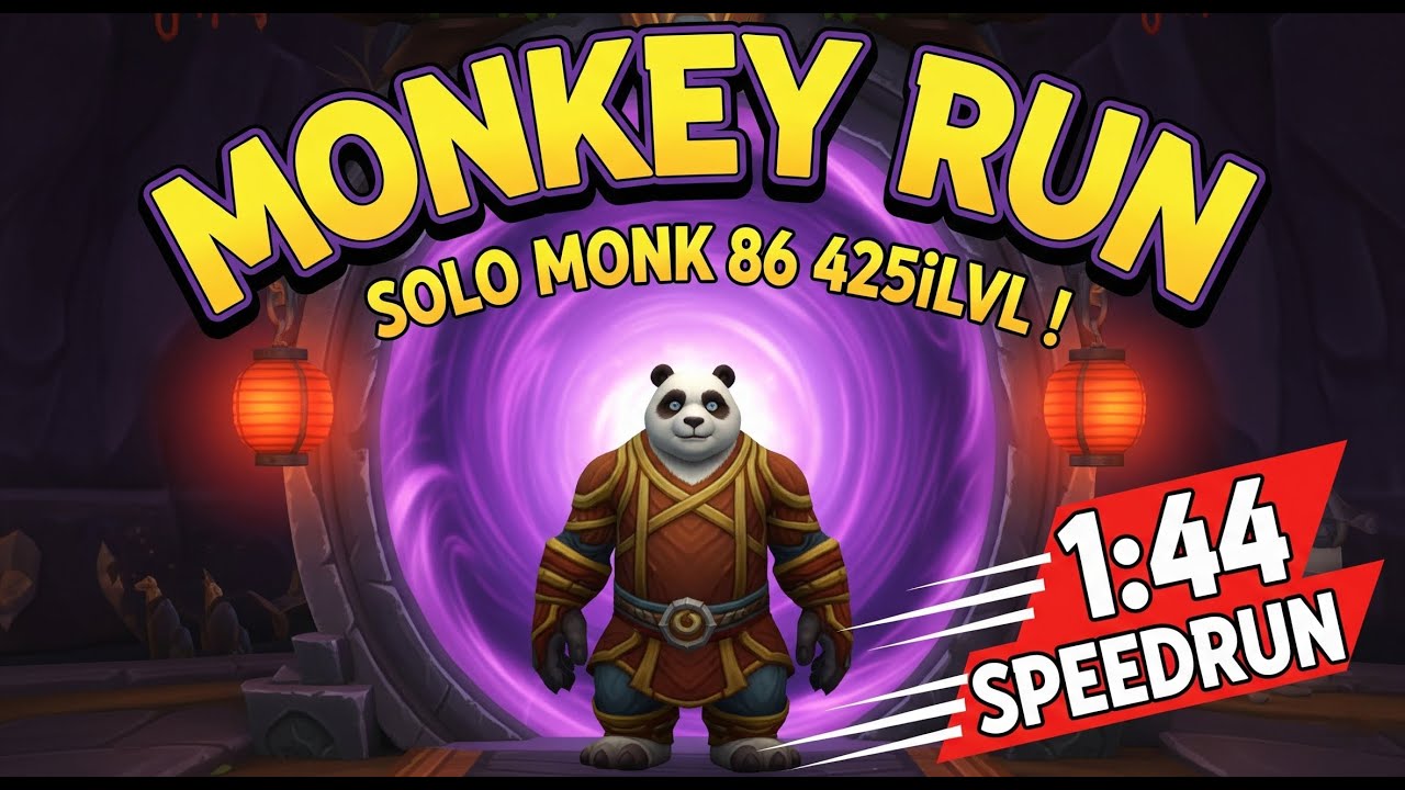 THE ULTIMATE SPEEDRUN? ► 1:44 Monkey Run as SOLO MONK! (macros in comment section)