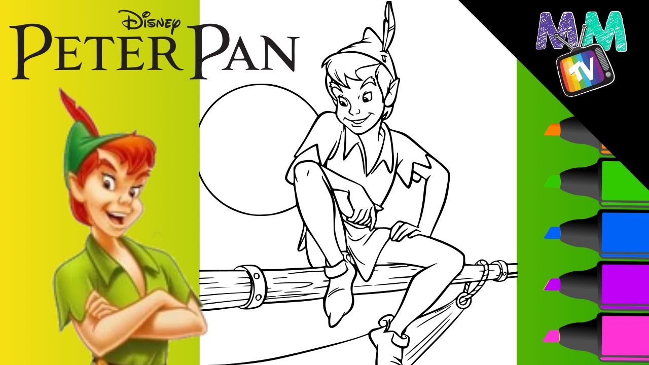 How To Color Peter Pan | Disney Coloring Page