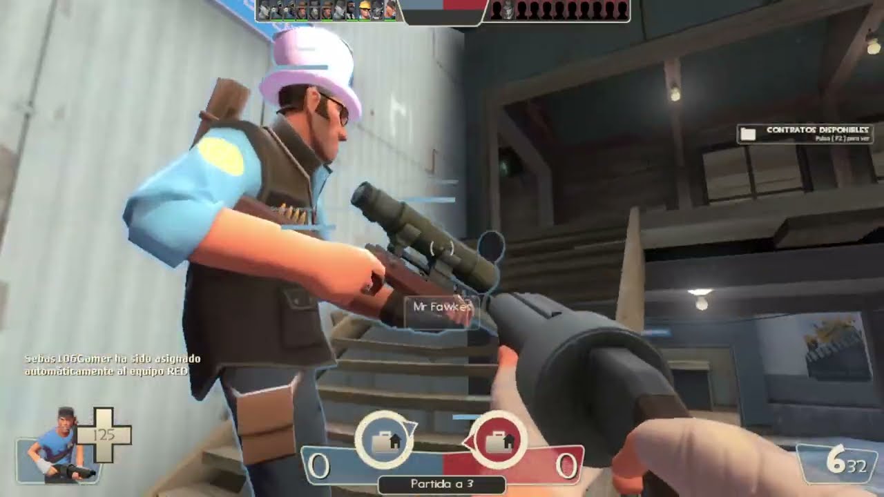 gameplay de scout(team fortress 2)