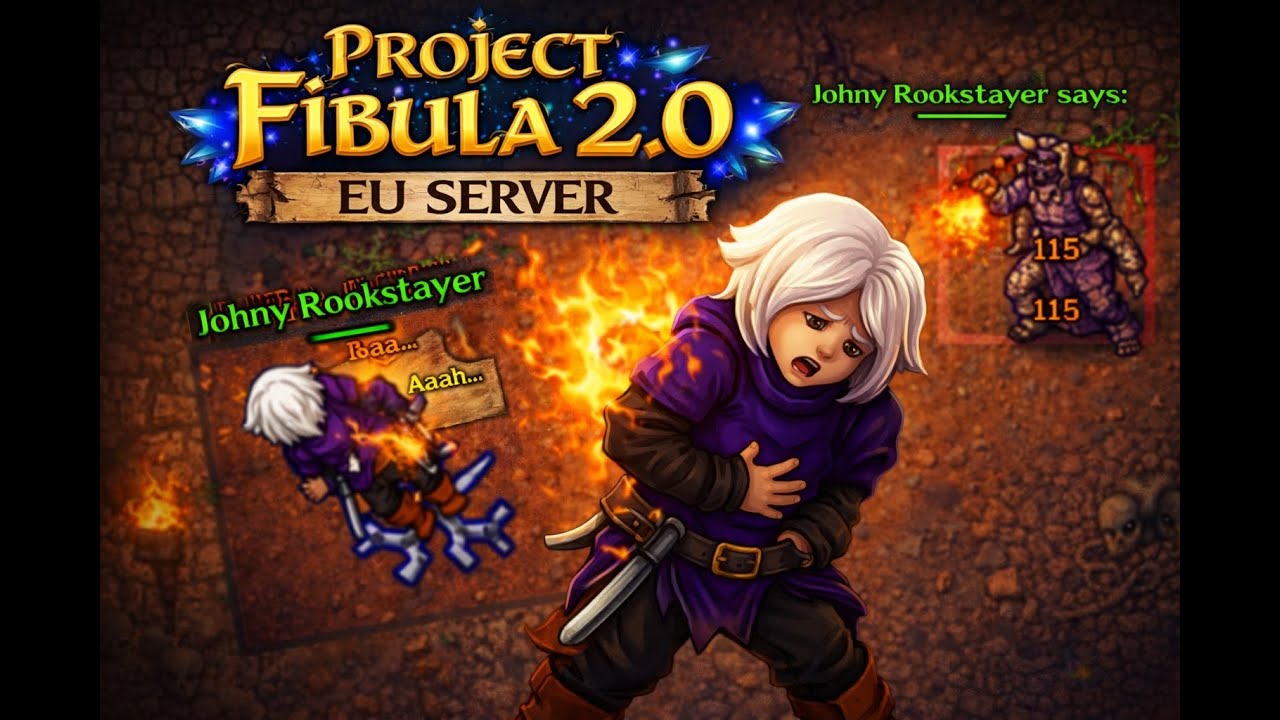 Project Fibula 2.0 - EU server - Rookgaard Spike Sword Quest attempt fail (Sword of Fury)
