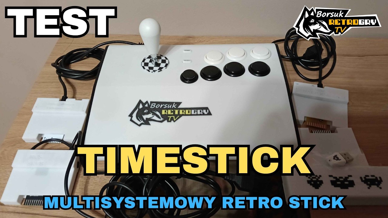 Borsuk Retro Gry TV: TIMESTICK - Test Retro Sticka (Atari, C64,Amiga,ST, NES, SNES, MDRV, PC i inne)