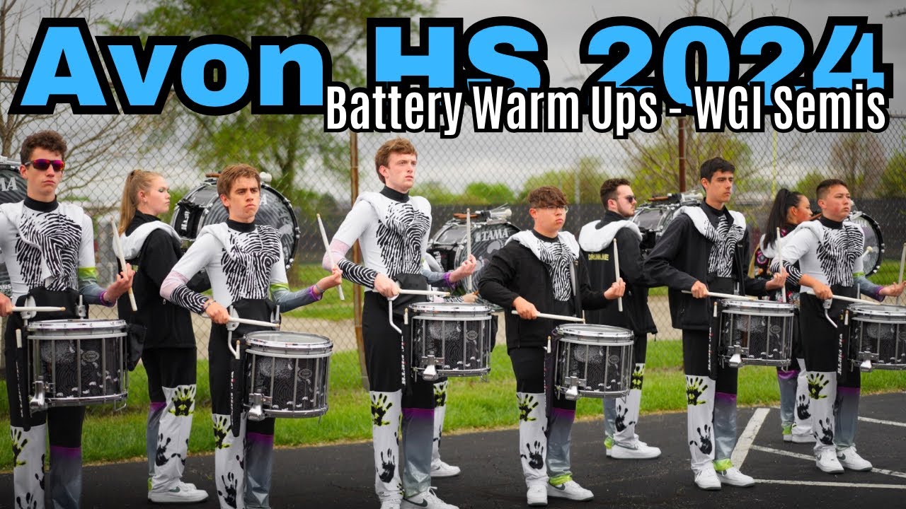 Avon HS Drumline 2024 Warm Ups || WGI Semis