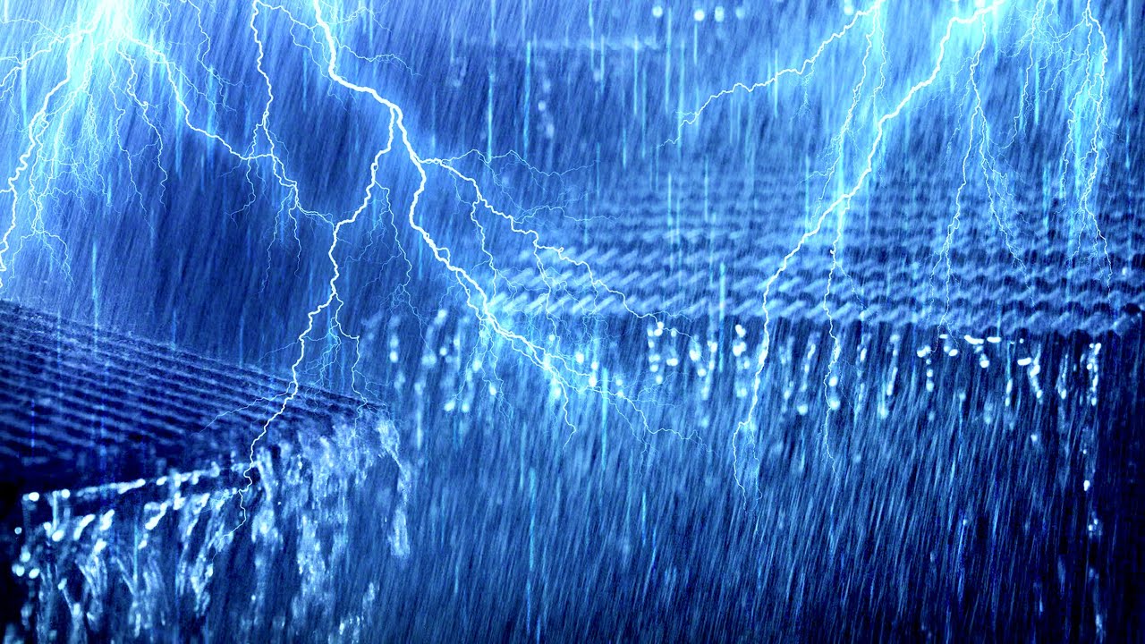 Alivia el estrés y vence el insomnio – Tormenta nocturna con lluvia intensa y truenos