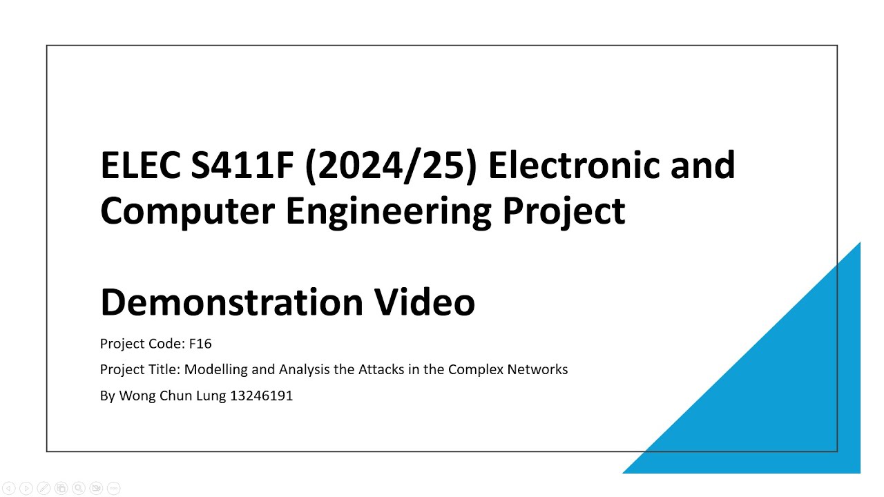 [Demonstration Video] Modelling and Analysis the Attacks in the Complex Networks by Wong Chun Long