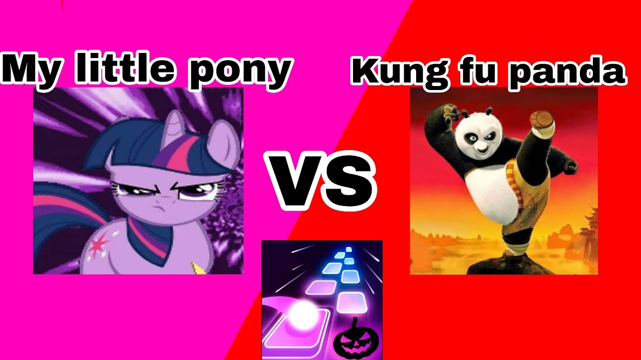 My little pony VS Kung fu panda. Tiles Hop