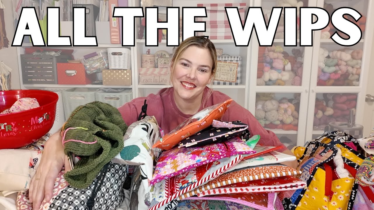 My Cross Stitch and Knitting WIPs, Show and Tell Before They Get Packed Up!