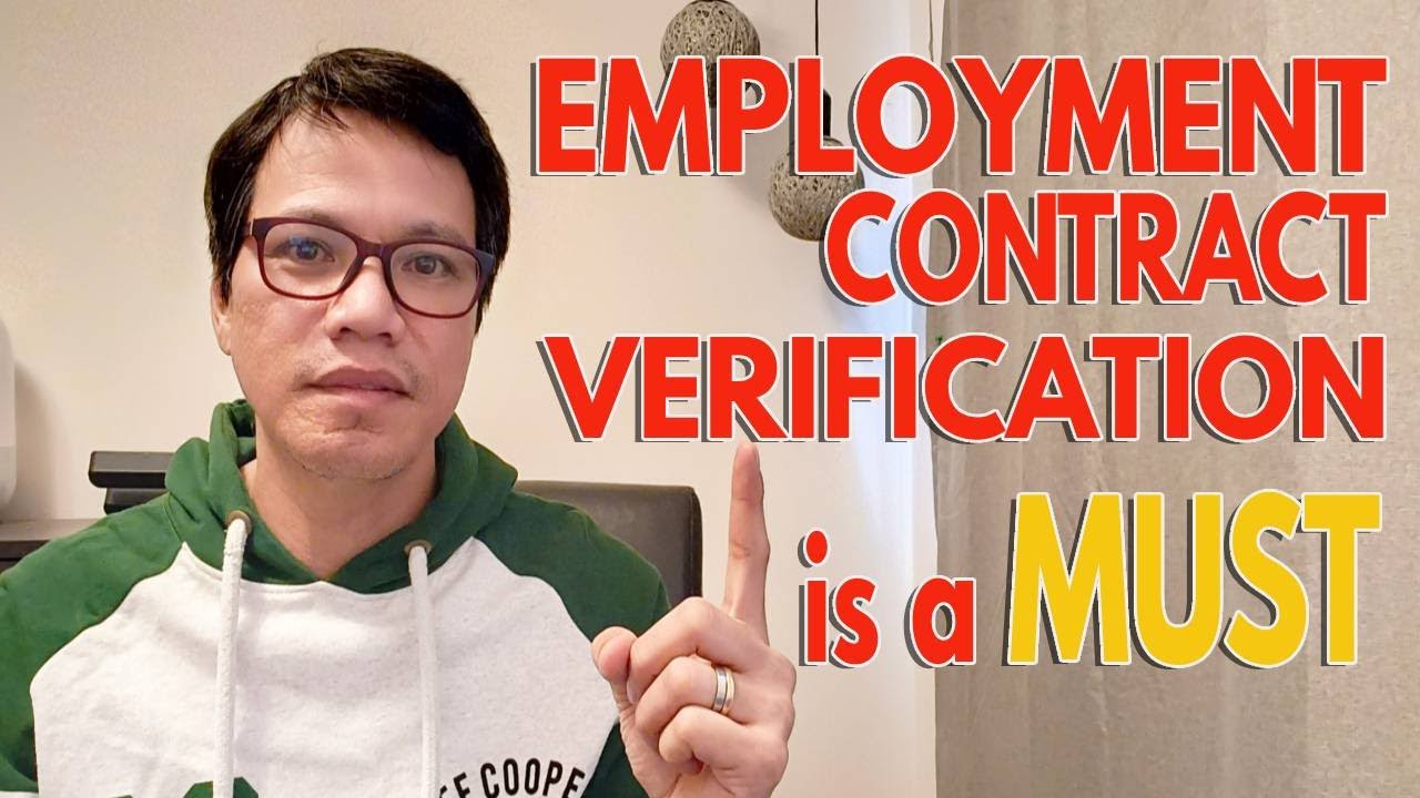 EMPLOYMENT CONTRACT VERIFICATION IS MANDATORY FOR OFW's