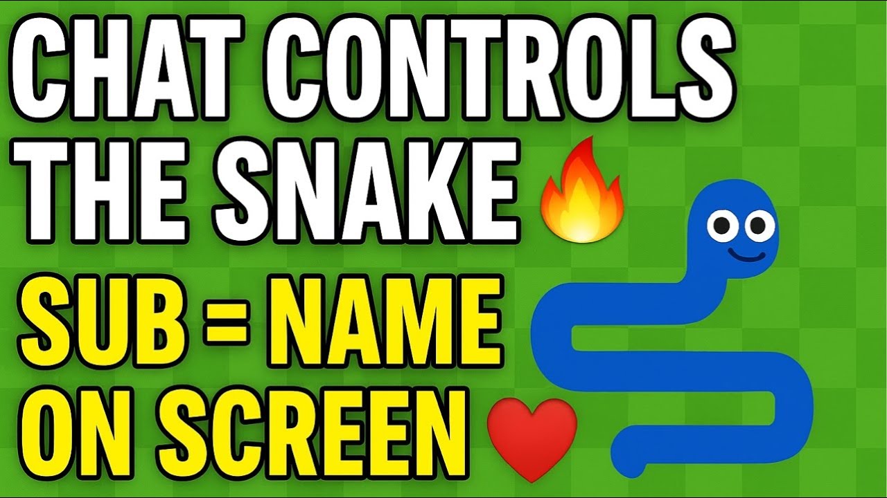 Subscriber Name on Screen Playing My favourite Snake Game