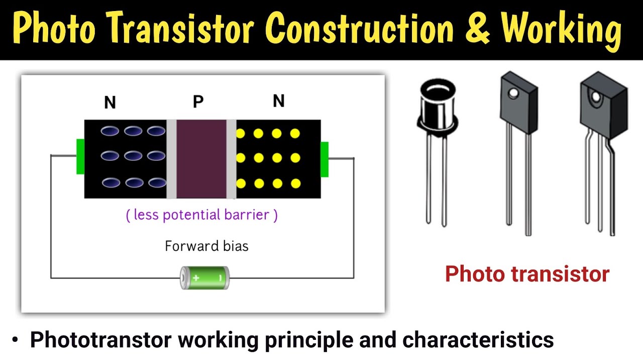phototransistor | phototransistor construction and working | photo transistor | basic electronics