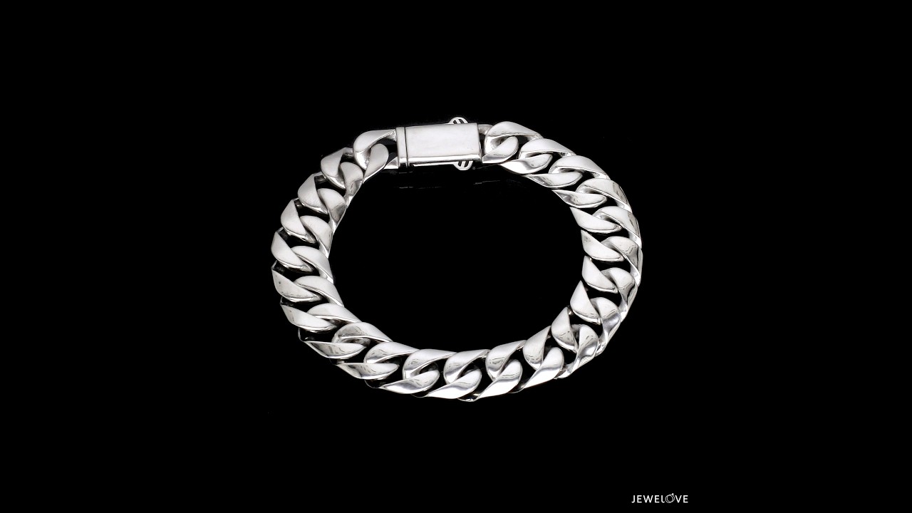 Men of Platinum | 11.75mm Heavy Platinum Bracelet JL PTB 1338 - Jewelove