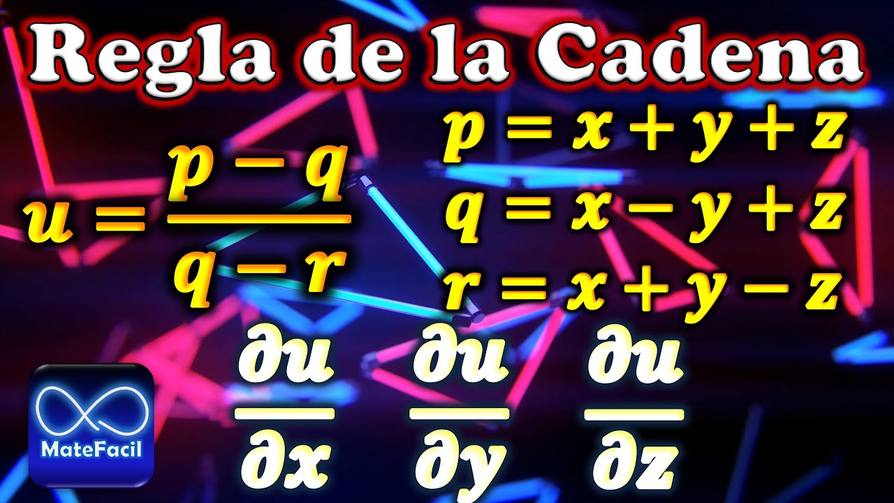 REGLA DE LA CADENA, VARIAS VARIABLES, ejemplo resuelto