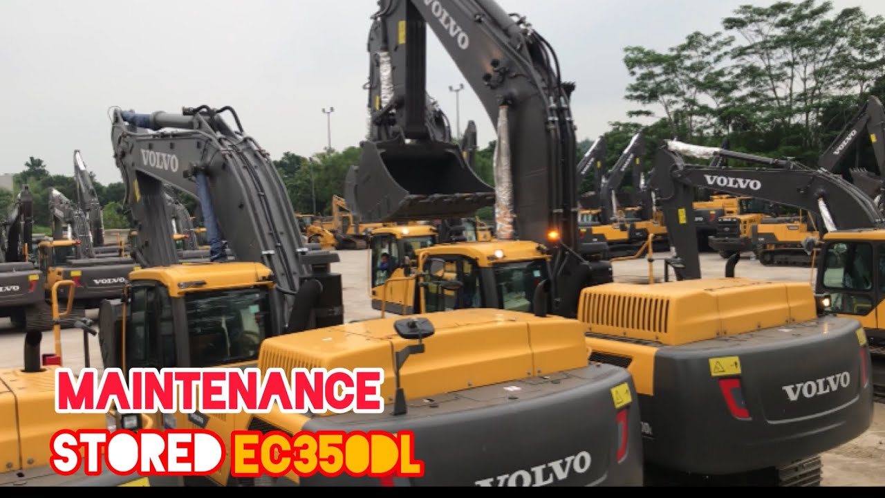 MAINTENANCE STORED EXCAVATOR OF VOLVO TYPE EC350DL #trukoleng #alatberat #volvo #excavator #trending