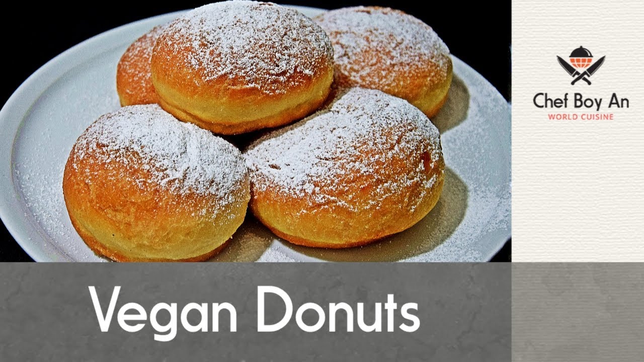 Vegan Dounuts - Vegane Krapfen  - Posne Krofne sa Dzemom od Jagoda