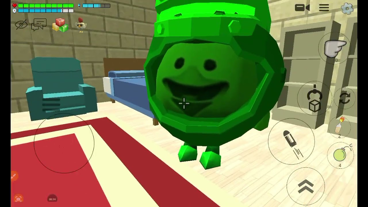 Ganhando do bichinho vermelho pai