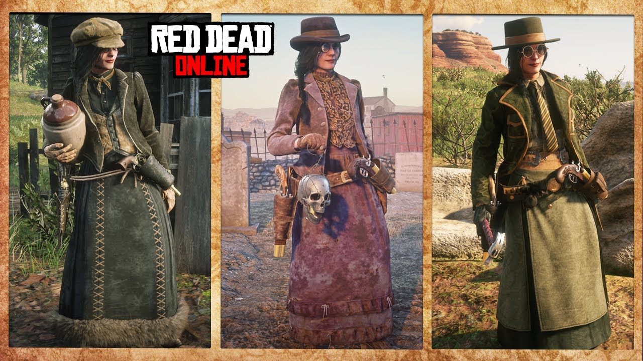 9 Classy and Old Fashioned Female Skirt Outfits in Red Dead Online