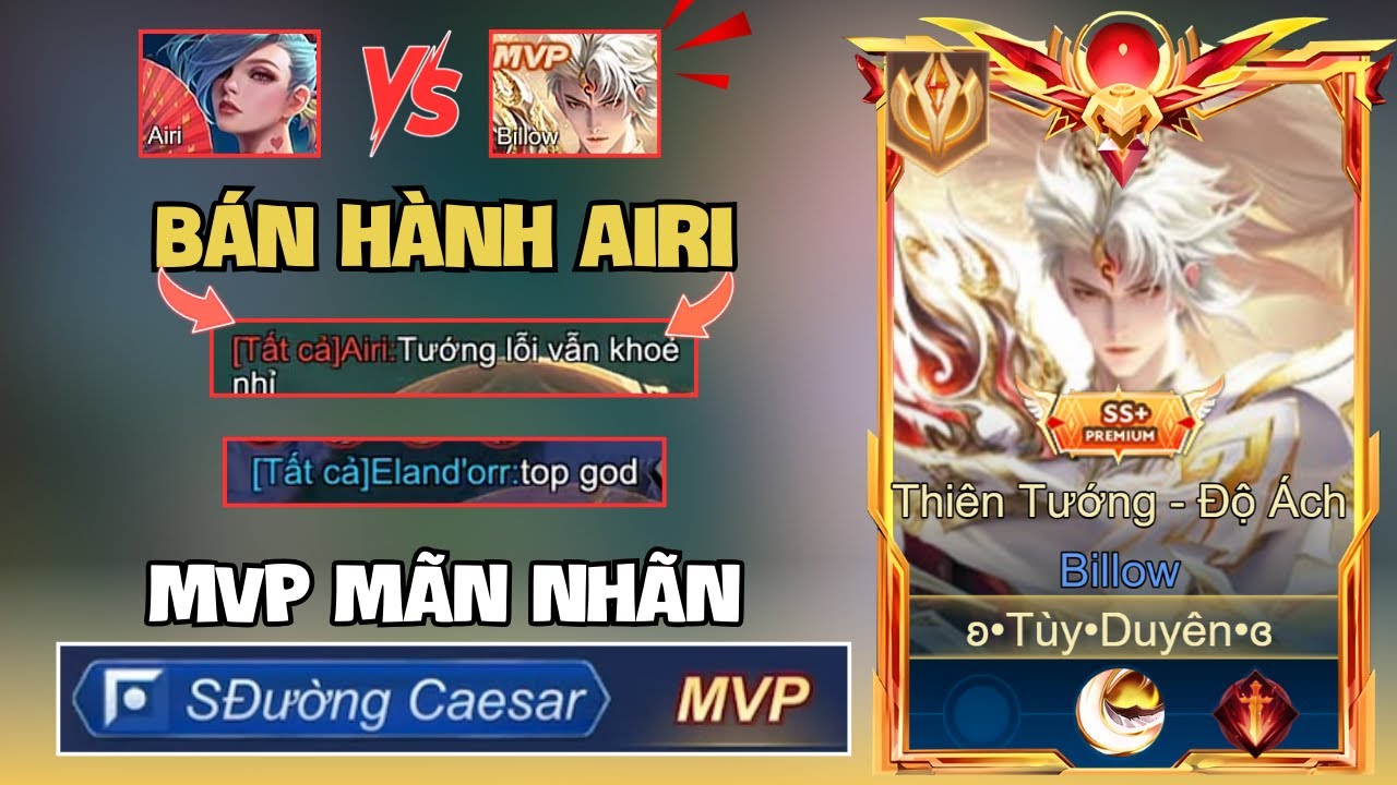 Top Billow Đối Đầu Airi - Đ&egrave; Đường Caesar MVP G&aacute;nh Team M&atilde;n Nh&atilde;n - Li&ecirc;n Qu&acirc;n