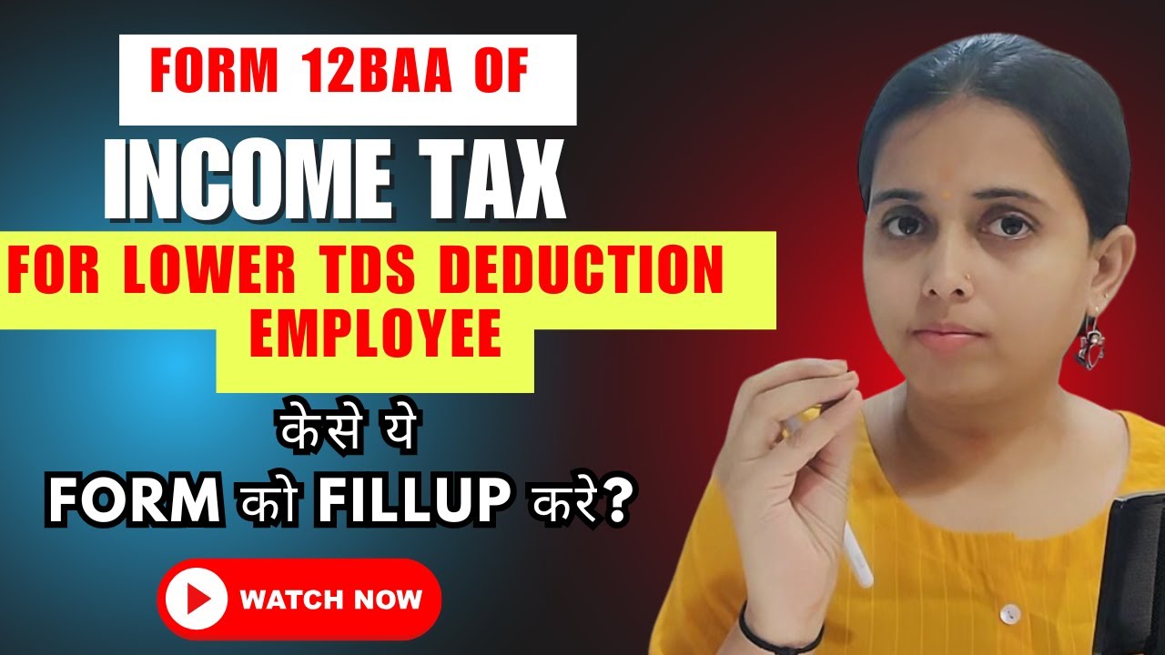 FORM 12BAA for TDS & TCS Reporting Forms | Latest Income Tax Update 2024 for salaried employee #tax