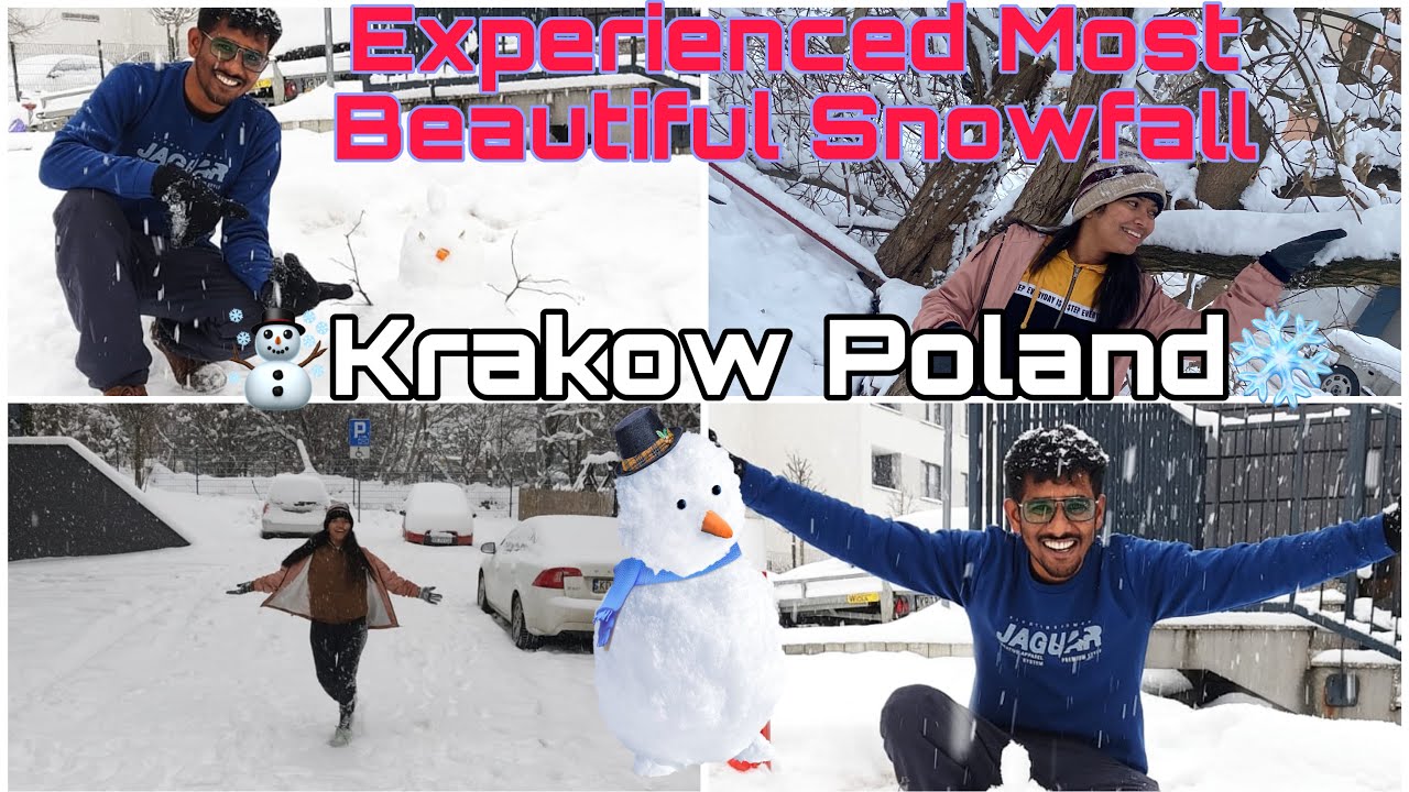 Magical Snowfall KRAKOW ❄️ | Beauty Of Winter 🥶  | Heavy Snowfall in POLAND - EUROPE |New Experience