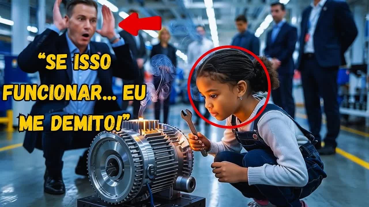 CEO entra em pânico quando o motor trava — então a FILHA do zelador conserta e cala a sala inteira