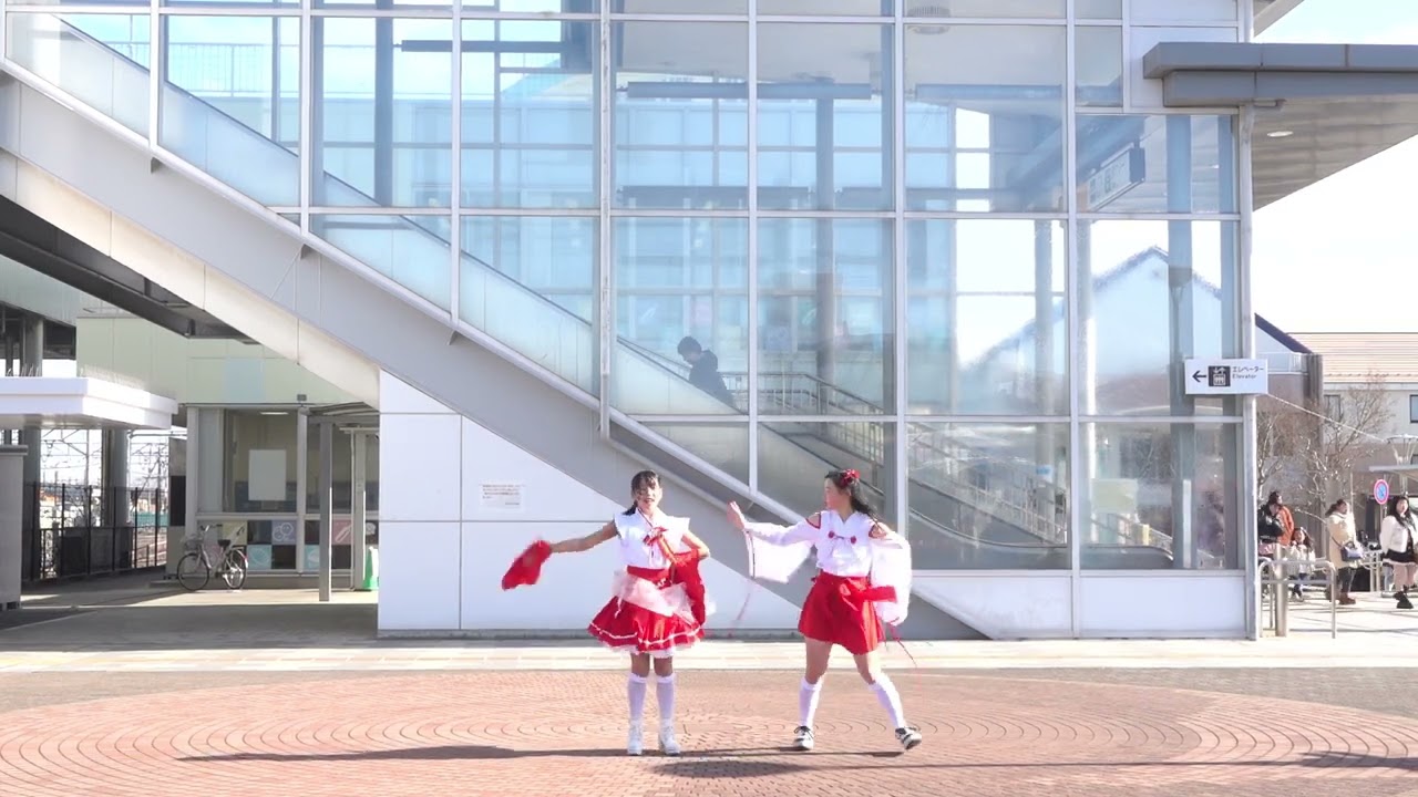 1月11日、第10回、さの新春、うんめぇもんまつり。りとるついんず。「蜂の巣ダンス」