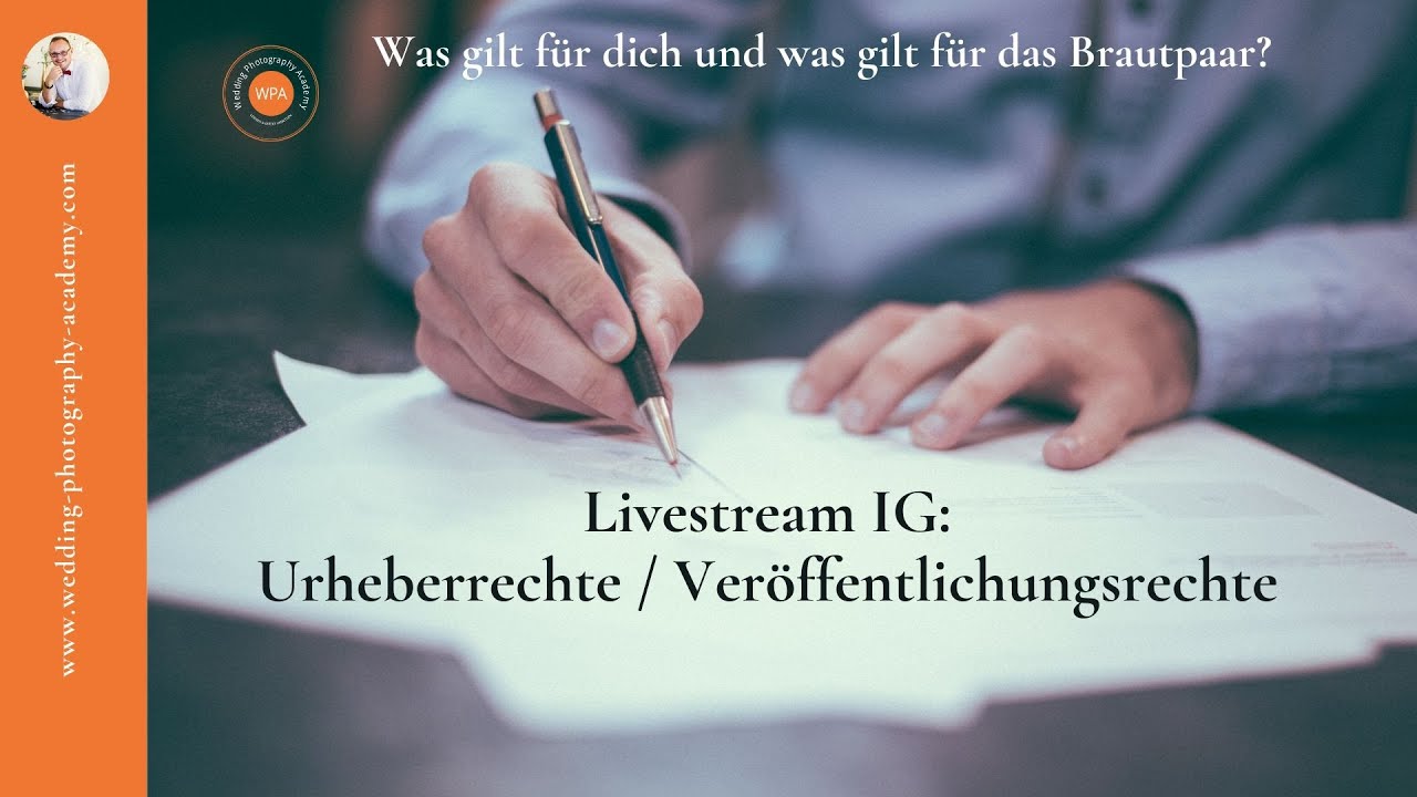 Hochzeitsfotografie: Urheberrechte/Veröffentlichungsrechte