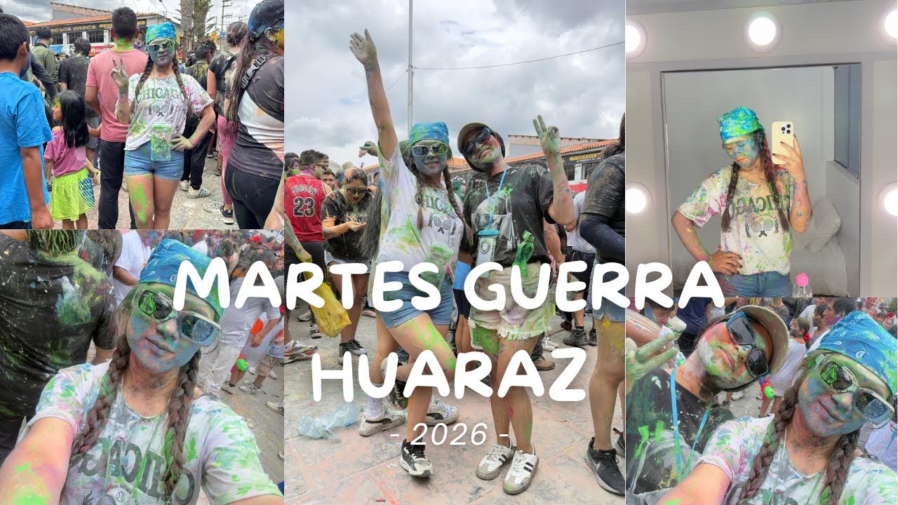 ASÍ SE VIVE el mejor carnaval del PERÚ🇵🇪| “MARTES GUERRA” - CARNAVAL DE HUARAZ