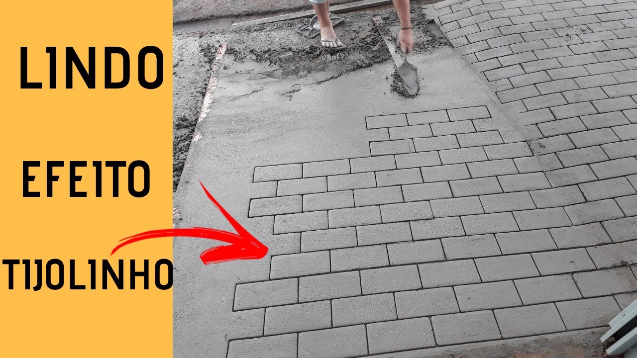 Calçadas Desenhadas- Efeito Tijolinho Super Moderna - Faça Você Mesmo A Sua.