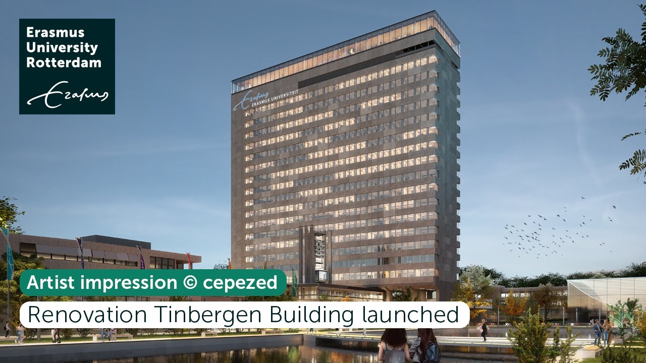 Renovation Tinbergen Building launched - Artist impression © cepezed - Erasmus University Rotterdam