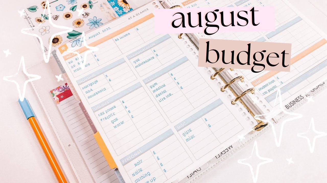 August Budget Set Up | Shop Opening & New Font! | EC A5 Ring Agenda