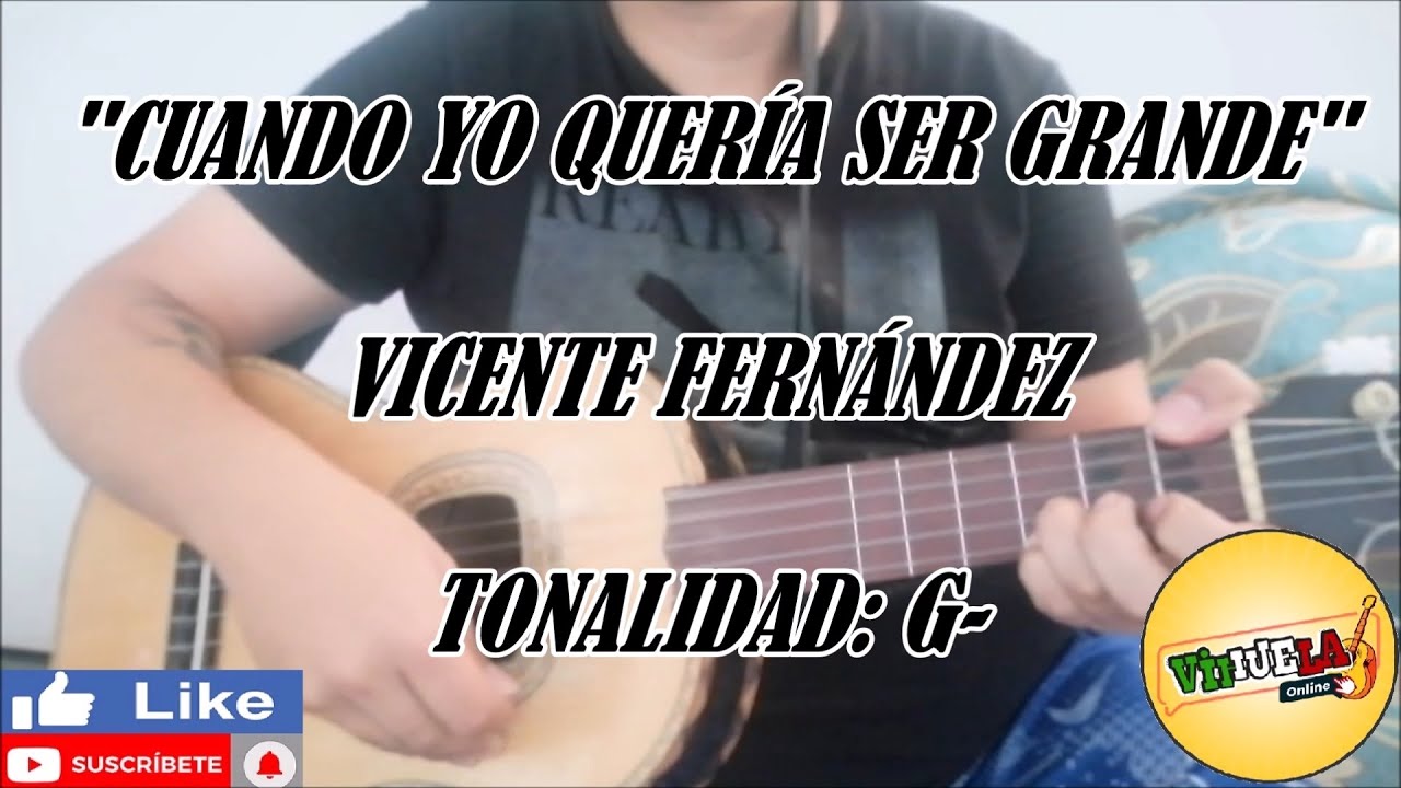Cuando Yo Quería Ser Grande - Vicente Fernández - Cover Vihuela