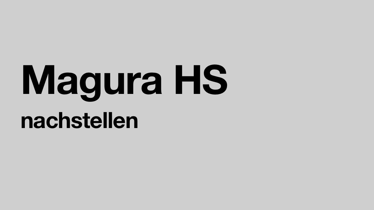 Magura HS Bremse nachstellen / Einstellen hyraulische Felgenbremse