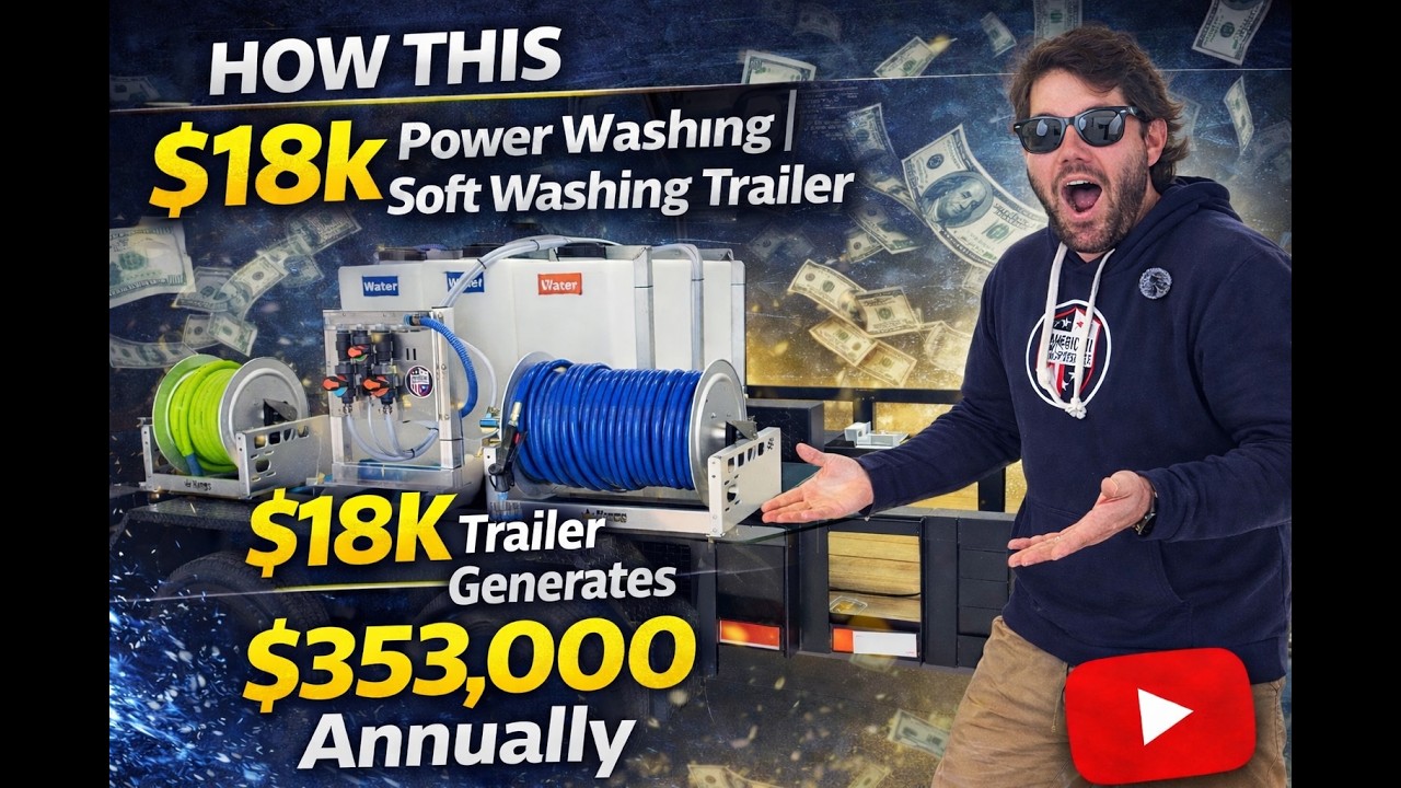 💰🔥How this $18k Power Washing & Soft Washing Trailer Makes $353,000 Annually! 🔥💰