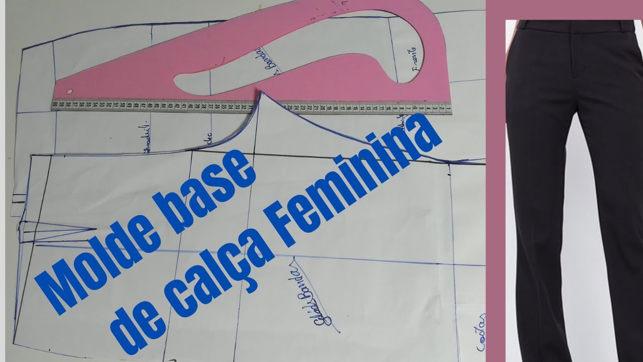 Molde base de  calça feminina/Gláds Bandas, Costurandopano.com
