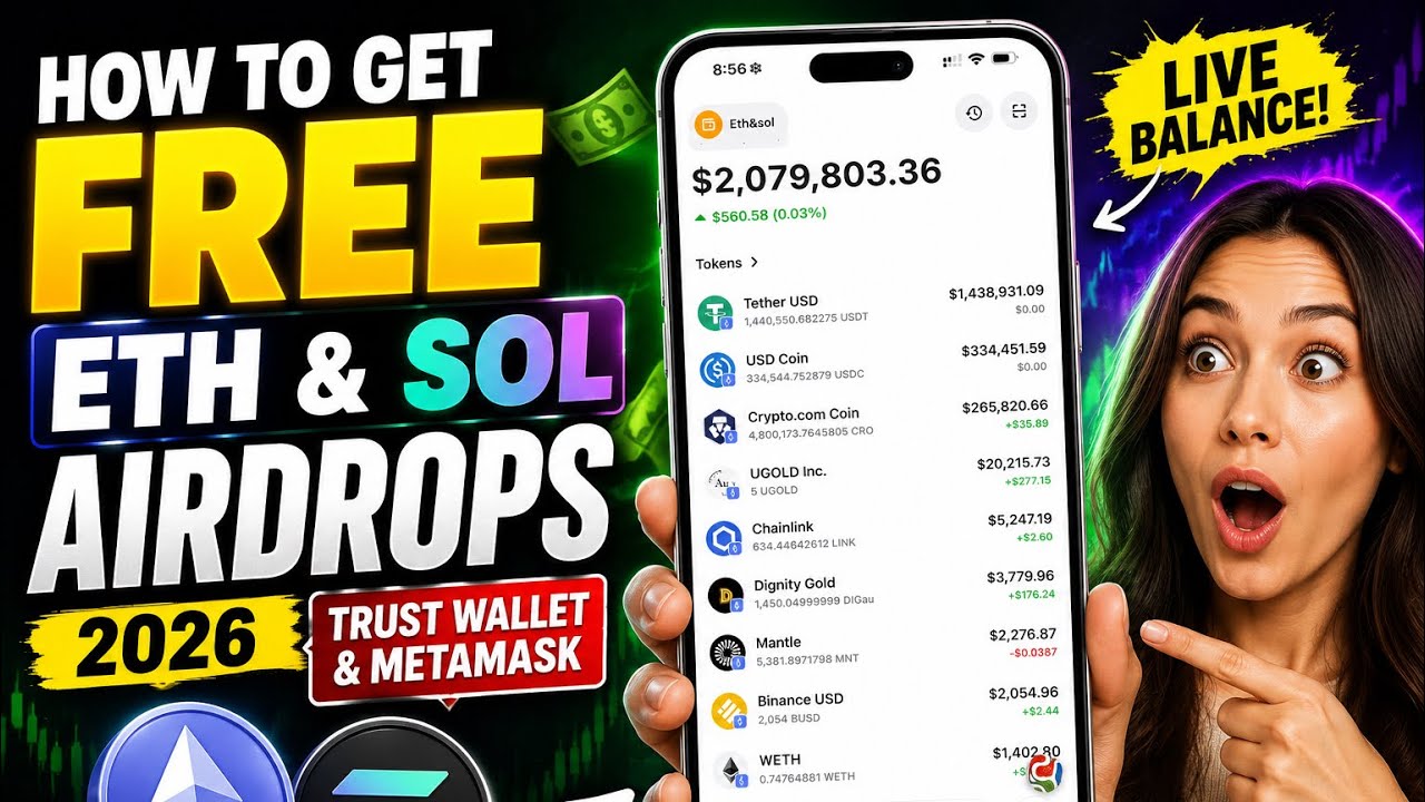How to Get Free ETH & SOL Airdrops 😲💰 (Trust Wallet & MetaMask) 2026