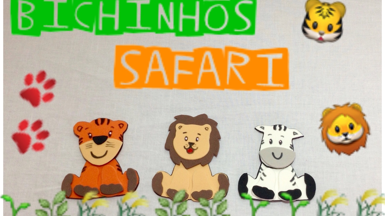 Bichinhos em EVA para decora&ccedil;&atilde;o - Saf&aacute;ri #1| Iris Bihum