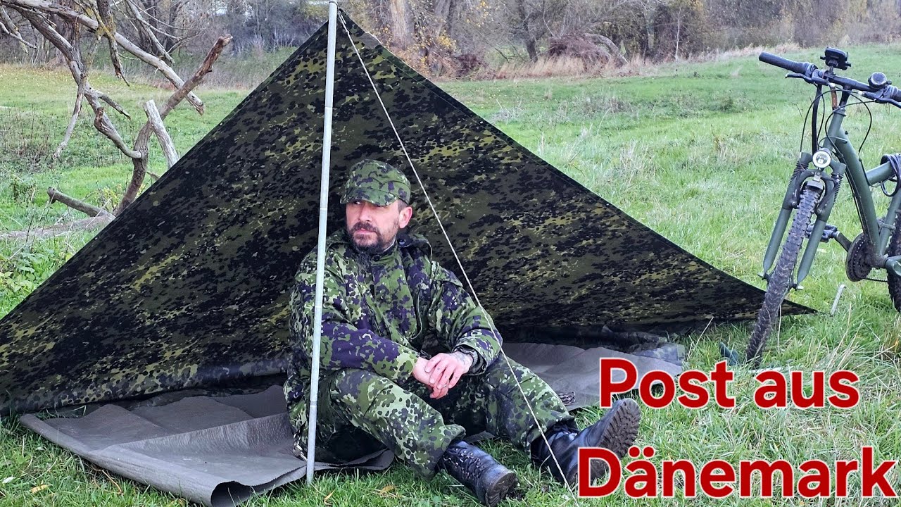 Kleine Radtour, kleines Lager mit dänischem M84 Tarn + kurze Parka Vorstellung