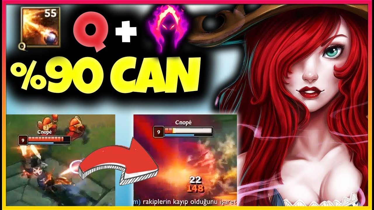 ÖHH MISS FORTUNE 1 Q = %95 HP !! NEREDEYSE TEK SKILLE TEK ATACAM !! LoL TR Dereceli Ranked Türkçe