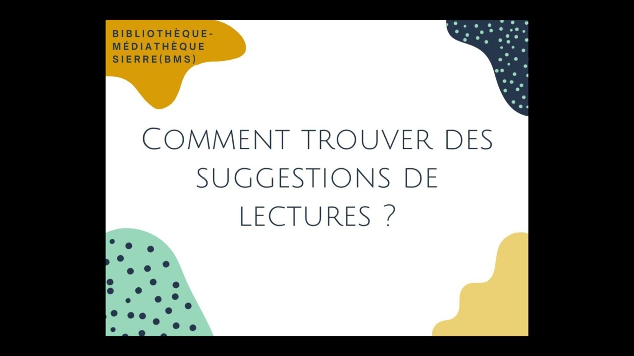 Catalogue : suggestions de lectures
