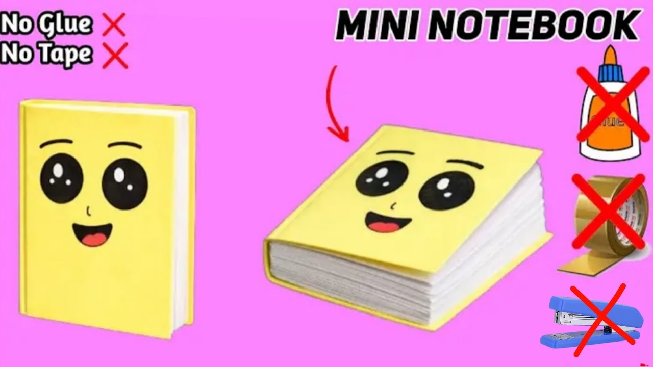 How to How to Make DIY Mini Notebook 📒 | Cute Paper Notebook | No Glue |Easy School Craft #paperart 